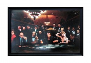07 Stars Playing Poker F28CL026 Plaque Art 24x36 $33 - KMS026 (Frame And Glass) 24x36 $90 - Copy